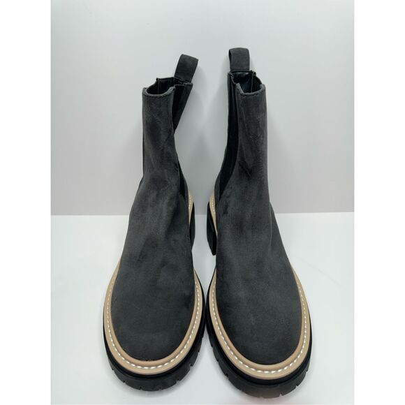 Open Edit Chelsea Boots Womens Size 11 Gray Lug Sole Pull On Ankle Booties New - Picture 2 of 8